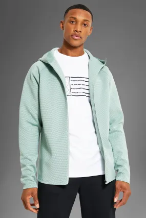 Man Active Precision Zip Through Hoodie | boohooMAN UK